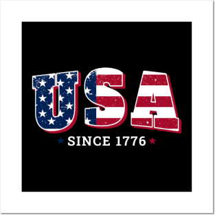 USA Since 1776 - USA Forth of July Independence Day Posters and Art